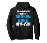 Gag Get Well Broken Bone Arm or Leg Recovery Gift Gag Pullover Hoodie