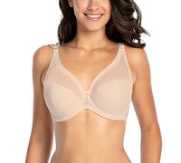 Gaia Dame Halbgepolsterter BH Gestreift Schalen Schliefe Träger 1058 Sonia, Beige,70H
