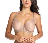 GAIA Damen T-Shirt BH Gaja | G80 Mokka | Glatter Schalen-BH mit nahtlosen, geformten Cups | Unsichtbar unter Kleidung | Perfekter Halt & Komfort | M126