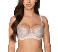 GAIA Dame Halbversteifter BH Schalen Träger Tüll Netz Spitze Schleife 1186 Margherita, Pink,65K