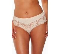 GAIA Damen Slip 1134 Keto | 2XL | Beige | Eleganter Panty mit femininer Spitze | Bequemer Taillenslip aus weicher Mikrofaser für perfekten Sitz