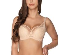GAIA Damen Soft BH Träger Schalen Spitze Unterwäsche Modell Veronika Semi-Soft Bequemer und Eleganter Büstenhalter Beige
