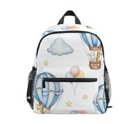 GAIREG Heißluftballons Blau Weiß Kleinkind Rucksack für Jungen Mädchen Kinder Schulrucksäcke mit Namensschild Kleine Kindergarten-Rucksäcke, Heißluftballons Blau Weiß, 3-5 Years, Niedliche Rucksäcke