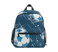 GAIREG Kleiner Rucksack mit Namensschild, niedlicher Fußball, Blau, für Kleinkinder, Schulrucksäcke, Reiserucksack, Niedlicher Fußball, blau, 3-5 Years