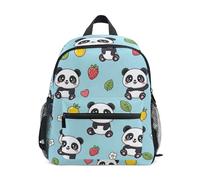 GAIREG Kleinkind-Rucksack für Mädchen Jungen, niedlicher Cartoon-Pandas, blau, kleiner Reiserucksack mit Namensschild, Niedliche Cartoon-Pandas, Blau, 6-8 Years, Niedliche Rucksäcke