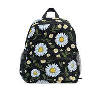 GAIREG Rucksack für Kleinkinder, Jungen, Mädchen, Kinder, mit Namensschild, kleiner Reiserucksack, Weiß / Blau / Gelb, Weiß, Blau, Gänseblümchen, Gelb, 3-5 Years, Niedliche Rucksäcke