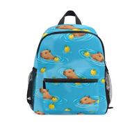 GAIREG Rucksack für Kleinkinder, Mädchen, Jungen, niedlicher Capybaras blauer kleiner Reiserucksack mit Namensschild, Cute Capybaras Blue, 6-8 Years, Niedliche Rucksäcke
