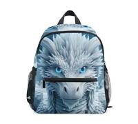 GAIREG White Dragon Kleinkind-Rucksack für Mädchen und Jungen, Mini-Reiserucksack mit Namensschild, Kinder-Schulrucksäcke, Weißer Drache, 6-8 Years, Niedliche Rucksäcke