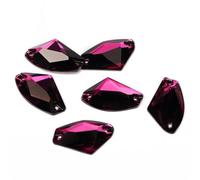 Galactic AAAAA genähte Steine, flache Rückseite, Strasssteine, zum Aufnähen, Kristalle, Handwerk, Edelsteine, Glas-Strasssteine für Kleidung, Amethyst, 9 x 14 mm, 30 Stück