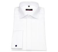 Galahemd - Modern Fit - Cover Shirt blickdicht - Umschlagmanschette - weiß Eterna