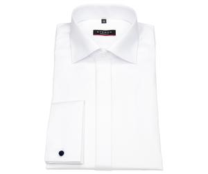 Galahemd - Modern Fit - Cover Shirt blickdicht - Umschlagmanschette - weiß Eterna