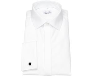 Galahemd - Shaped Fit - Kentkragen - Umschlagmanschette - weiß Seidensticker