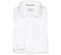 Galahemd - Slim Fit - Haikragen - Cover Shirt - Umschlagman. - weiß - 70cm Arm Eterna