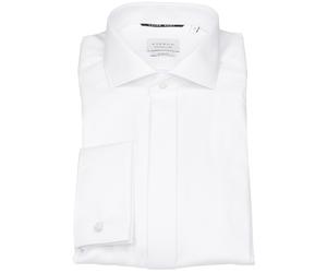 Galahemd - Slim Fit - Haikragen - Cover Shirt - Umschlagmanschette - weiß Eterna