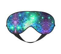 Galaxie-Augenmaske, Verdunkelungs-Augenmaske, Unisex, Schlaf-Augenabdeckungen mit verstellbaren Trägern, Reise-Augenmaske