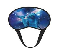 Galaxie-Delfin-Druck, verstellbare Augenabdeckung zum Schlafen, bequeme, druckfreie und atmungsaktive Schlafmasken