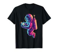 Galaxie-Katze im Weltraum, lustige Tier-Astronauten für Mädchen und Jungen T-Shirt