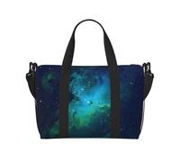 Galaxy Green Patterned Duffel Bag, tragbare Umhängetasche, geeignet für Fitness, Pendeln, Reisen