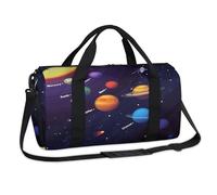 Galaxy Planet Cosmos Sporttasche, Wochenende, Übernachtung, lässige Tragetasche, Reisetasche, Reisetasche, für Kinder, Mädchen, Jungen, Damen, Herren
