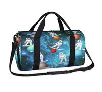 Galaxy Planet Lustige Astronauten-Sporttasche, Wochenende, Übernachtungstasche, lässige Tragetasche, Reisetasche, Reisetasche, Reisetasche, für Kinder, Mädchen, Jungen, Damen, Herren