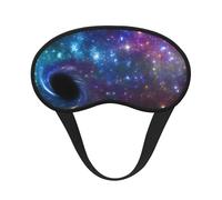 Galaxy Print Verstellbare Augenabdeckung zum Schlafen, bequeme, druckfreie und atmungsaktive Schlafmasken