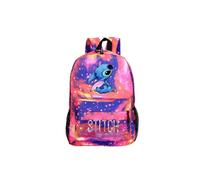 (Galaxy Red) New Stitch Rucksack Kinder Jungen Mädchen Star Blue Schultasche Reiserucksäcke