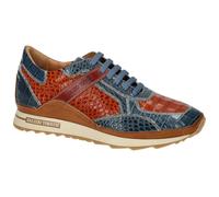 GALIZIO TORRESI Schuhe Sneakers blau orange Kroko 417010 für Herren, blau, Gr. 46 EU