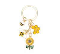 Gallkeat Schlüsselanhänger Biene, Niedliche Blumen Schlüsselanhänger Gänseblümchen, Bienen Handtaschen Anhänger, Bag Charm, Geschenk für Frauen (Bienen und Honig)