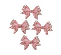 GALPADA 2 Paar Abnehmbare Strass Schleifen Schuhclips in Pink Funkelnde Schleifenverzierung für High Heels Ballerinas und Sandalen Vielseitige Schuhdeko für Damen