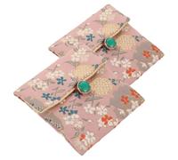 GALPADA 2 Stück Kleine Schmuckbeutel aus Stoff und Kunststoff mit Klappdeckel Vielseitiger Taschenorganizer für Halsketten und Schmuck für Reise und Alltagsschutz