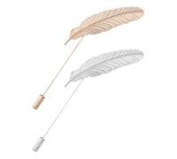 GALPADA 2 Stück Vintage Feder Broschen aus Legierung Wiederverwendbar für Herren Anzugkragen Geeignet für Hochzeiten und Verschiedene Partys in Gold und Silber