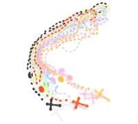 GALPADA 20 Stück Leuchtende Kreuzanhänger Halsketten Kunststoff Nachtlicht Effekt Bunte Schmuckkette für Damen Party und Alltagsaccessoire Zufällige Farbe