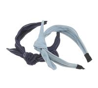 GALPADA 2stücke Haarband mit Schleife aus Denim-material Breites Damen-haarband mit Jeans-schleife Modisches Haaraccessoire für Alltag und Mottopartys Sicherer Halt und Angenehmer