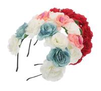 GALPADA 3 Stück Romantisches Boho Haarband mit Blumen aus Metall und Stoff Leichter Brauthaarschmuck für Festival und Prom Looks Vielseitig und Elegant für Braut und Zufällige Farbe