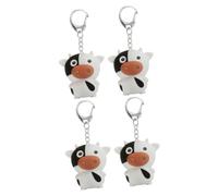 GALPADA 4 Stück Tier-Schlüsselanhänger Geschenkidee LED Schlüsselanhänger Kuh-Gastgeschenke Kamera Schlüsselringe Schlüsselbund Schmuck für