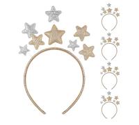 GALPADA 5 Stück -pack Glitzernde Haarreifen mit Sternenmotiv aus Pu Leder Glänzend und Modisch Vielseitiges Accessoire für Partys und Festliche Anlässe