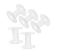 GALPADA 5 Stück Transparente Kunststoff spulen Verstellbare Spannung Leere Spulen für Nähmaschinenzubehör Vielseitig Einsetzbar zur Organisation von Garn Kabeln und Schnüren Effizientes