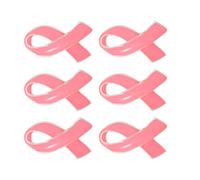 GALPADA 6 Stück Anstecknadeln mit Rosa Schleife Broschen aus Emaille für Brustkrebsbewusstsein Damen Schmuck für Alltag und Geschenk