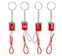GALPADA 8 Stück Charm Schlüsselanhänger mit Blutgruppen Motiv Leichter Edelstahl und Kunststoff Stilvolles Design als Schlüsselanhänger oder Taschenanhänger
