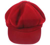 GALPADA Achteckige Wollmütze mit Schirm, Rot, Warm für Damen und Mädchen