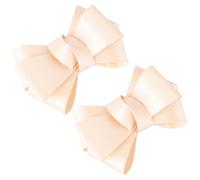 GALPADA Dekorative Schleifen Elegantes Selbstgemacht Material 2 Stück Schuhverzierungen aus Stoff in Beige für Kopfbedeckungen und Schuhe für Kreative Bastelprojekte