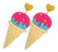 GALPADA Eiscreme Ohrhänger Damen Süße Bunte Tropfen Ohrringe Leichte Modische Ohrschmuck für Party Festival Geschenk