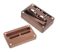 GALPADA Elegante Holzbox mit Deckel aus Walnussholz für Manschettenknöpfe und Krawattenklammern Sichere Aufbewahrung Robust und Stilvoll für Büro oder Geschenk