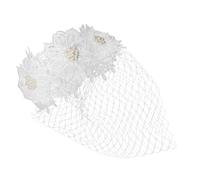 GALPADA Eleganter Brautschleier mit Gestickter Spitze und Großem Netzschleier Weißer Haarschmuck für Hochzeiten und Abendpartys Komfortables Material und Einzigartiges Design