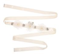GALPADA Eleganter Strassgürtel für Brautkleider mit Handgefertigten Blumen aus Gewebtem Stoff Ergänzt Hochzeitstracht und Verleiht dem Hochzeitskleid Raffinesse