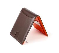 GALPADA Faltgeldbörse aus Echtem Leder für Herren Business-geldbörse mit Münzfach Fotofach Bankkartenfächern und Geldscheinklammer Leicht und Praktisch für Täglichen Gebrauch