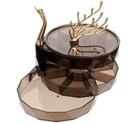 GALPADA Große Kapazität Schmuckbox mit Schwan motiv Desktop Organizer aus Transparentem Material Sichtbare Aufbewahrungsbox für Ringe Halsketten und Ohrringe Eleganter Schmuckkasten