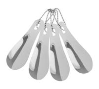 GALPADA Kleiner Edelstahl Schuhlöffel mit Kette Kurzer Schuhanzieher für Erwachsene und Senioren Praktisches Reiseaccessoire mit Glatter Oberfläche Einfaches Anziehen bei Täglichen