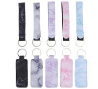 GALPADA Lippenstifthalter Leichtes Material Neopren Schlüsselanhänger 10 Stück Lippencreme Zufällige Farbe Praktisch für Kinderwagen und Sporttasche