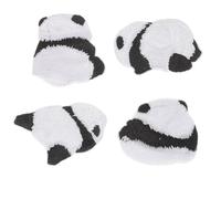 GALPADA Panda Aufnäher zum Nähen und Verstecken von Beschädigten Stellen 4 Stück zum Aufbügeln aus Stoff Niedliche Applikationen Selbstgemacht Mode Accessoires für Kleidung und Hüte